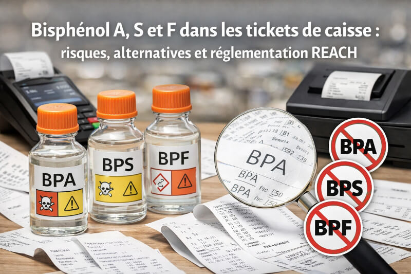 Bisphénol A, S et F dans les tickets de caisse : risques, alternatives et réglementation REACH