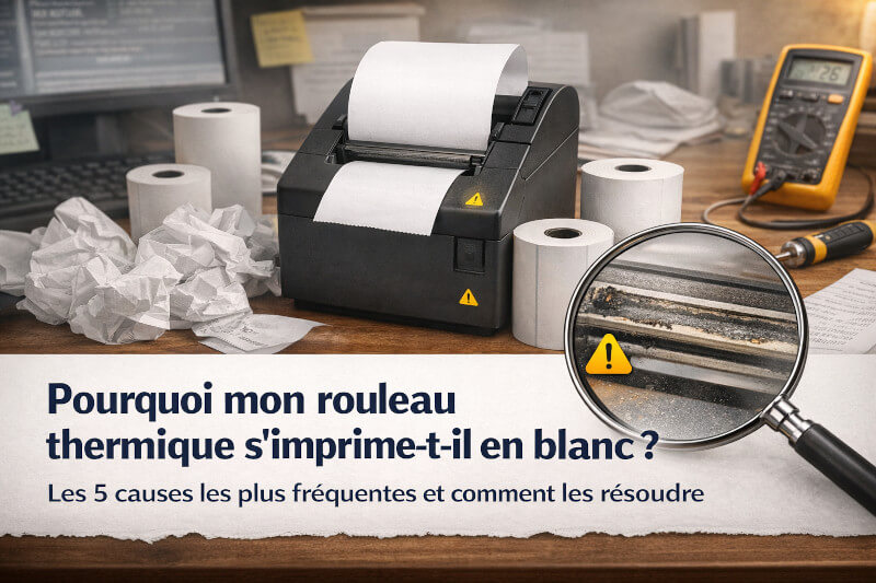 rouleau thermique impression blanche causes solutions